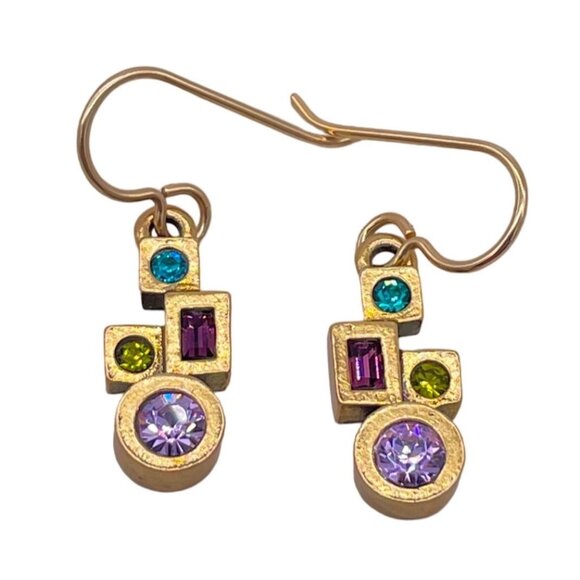 Patricia Locke Jewelry - Retired Patricia Locke NWOT Still Life Multicolor Crystal Dangle Earrings